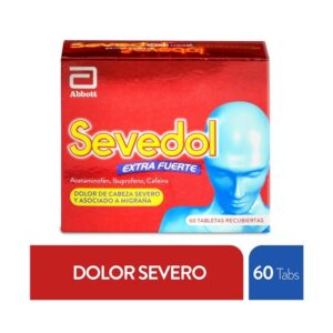 Sevedol extra fuerte ( acetaminofen + buprofeno + cafeina) x 60 tabs