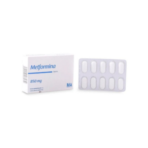 Metformina 850 mg caja por 30 tabletas
